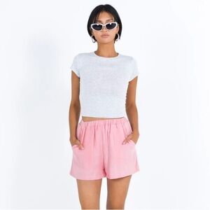 Princess Polly Mateo Shorts In Pink Size 6